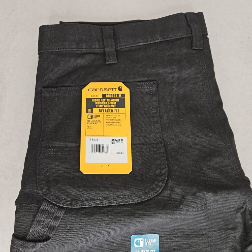 Carhart BN334-M Rugged Flex Relaxed Fit 38x30 Utility Work Pant Pants New - Picture 3 of 7
